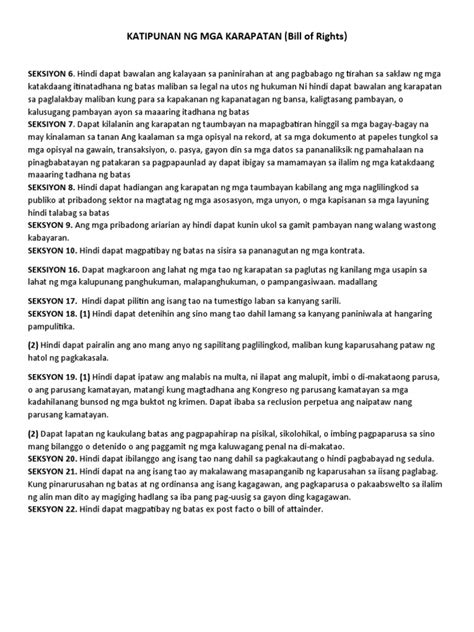 article 3 katipunan ng mga karapatan|Katipunan ng mga Karapatan .